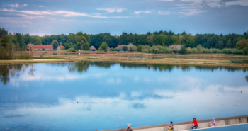 Fietsen door het water