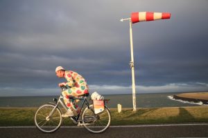 Fietsen met tegenwind