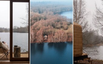Fietsen in de Noordoostpolder: nieuwe cabin in Kuinderbos